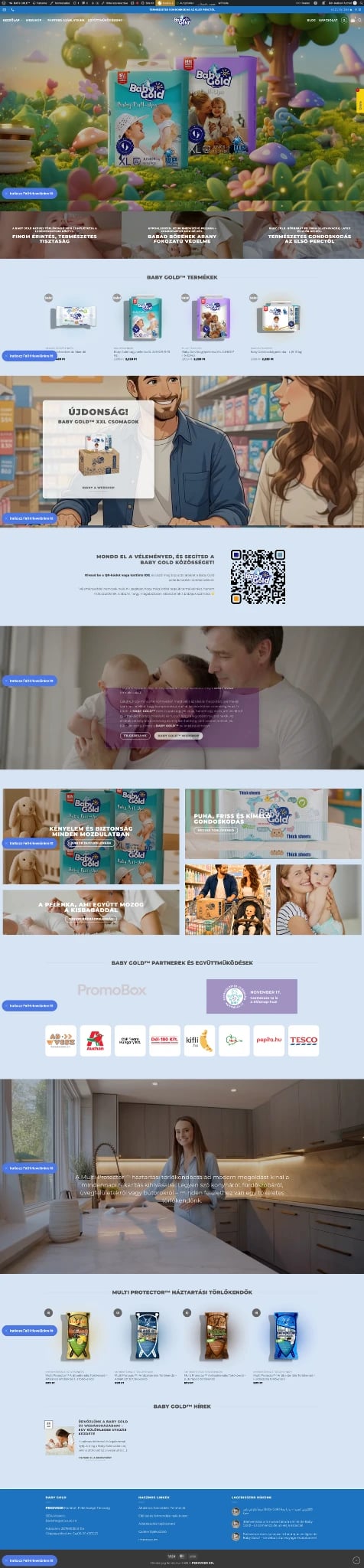 Baby Gold teljes weboldal-referencia