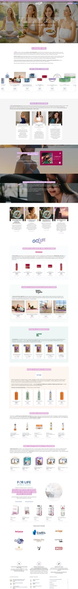 Go4Life teljes weboldal-referencia