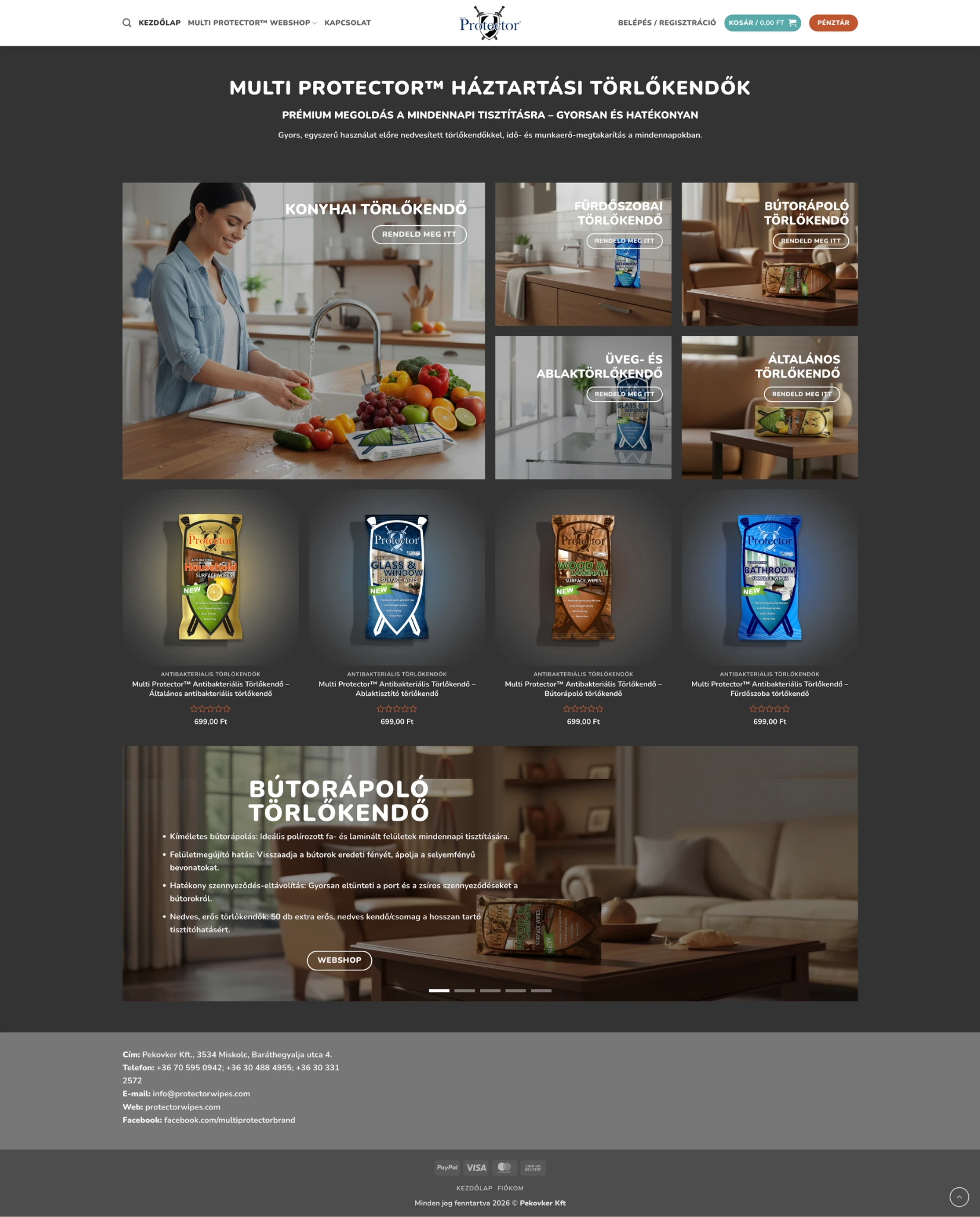 Multi Protector teljes weboldal-referencia