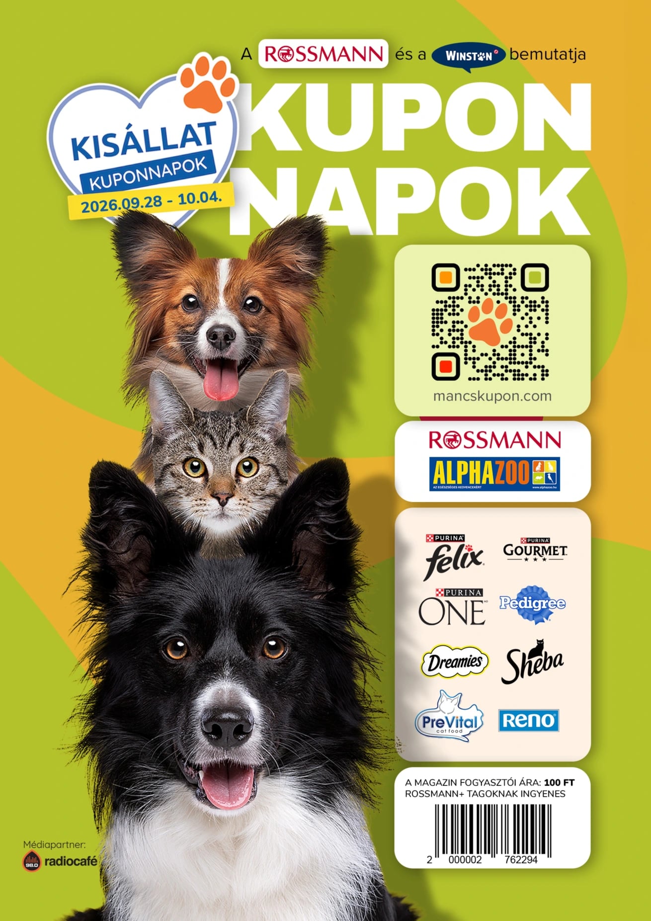 Rossmann Kisállat Kuponnapok – borító