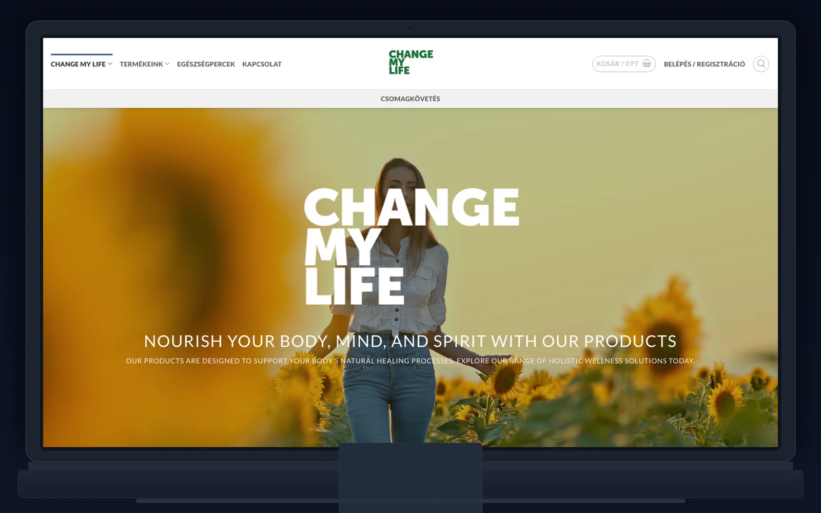 ChangeMyLife termékfejlesztés címkegrafika és social kommunikáció referencia
